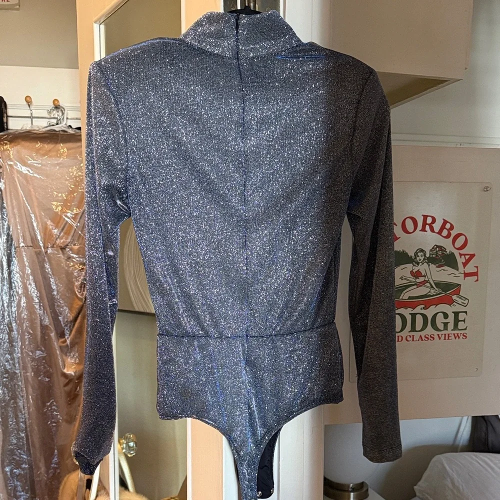 Shimmering Blue Long Sleeve Top - Picture 4 of 5